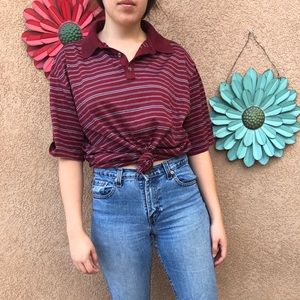 Red Striped Polo
